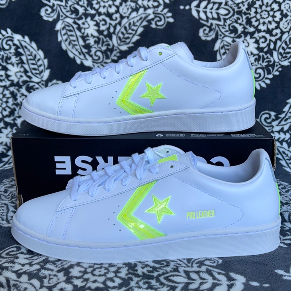 Converse Pro Leather OX White/Lemon Venom/White MEN`S